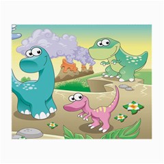 Kids Mural Cartoon Dinosaur Small Glasses Cloth (2 Sides) by nateshop