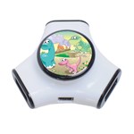 Kids Mural Cartoon Dinosaur 3-Port USB Hub Front