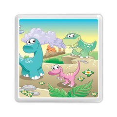 Kids Mural Cartoon Dinosaur Memory Card Reader (square) by nateshop