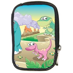 Kids Mural Cartoon Dinosaur Compact Camera Leather Case by nateshop