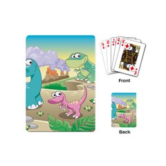 Kids Mural Cartoon Dinosaur Playing Cards Single Design (mini) by nateshop