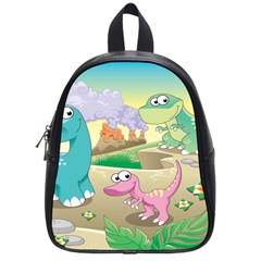 Kids Mural Cartoon Dinosaur School Bag (small) by nateshop