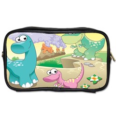 Kids Mural Cartoon Dinosaur Toiletries Bag (two Sides) by nateshop