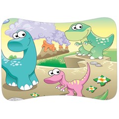 Kids Mural Cartoon Dinosaur Velour Seat Head Rest Cushion by nateshop