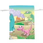 Kids Mural Cartoon Dinosaur Lightweight Drawstring Pouch (XL) Front