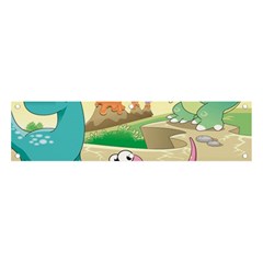 Kids Mural Cartoon Dinosaur Banner And Sign 4  X 1  by nateshop