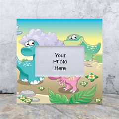 Kids Mural Cartoon Dinosaur White Box Photo Frame 4  X 6  by nateshop