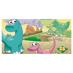 Kids Mural Cartoon Dinosaur Banner And Sign 4  X 2  by nateshop