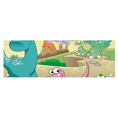 Kids Mural Cartoon Dinosaur Banner And Sign 6  X 2  by nateshop