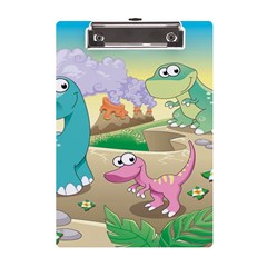 Kids Mural Cartoon Dinosaur A5 Acrylic Clipboard by nateshop