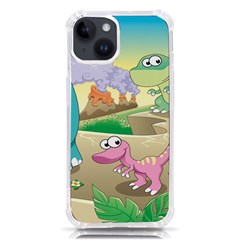 Kids Mural Cartoon Dinosaur Iphone 14 Tpu Uv Print Case by nateshop