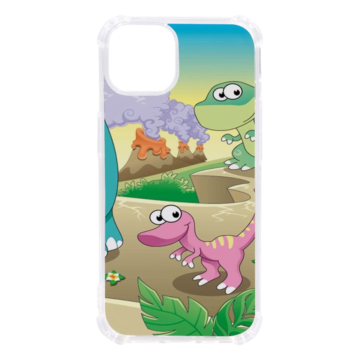 Kids Mural Cartoon Dinosaur iPhone 13 TPU UV Print Case