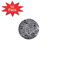 Leopard In Art, Animal, Graphic, Illusion 1  Mini Buttons (10 Pack)  by nateshop