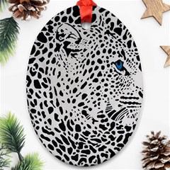 Leopard In Art, Animal, Graphic, Illusion Ornament (oval) by nateshop