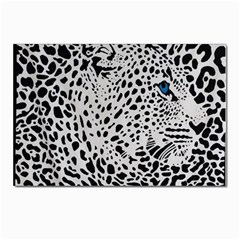 Leopard In Art, Animal, Graphic, Illusion Postcards 5  X 7  (pkg Of 10)