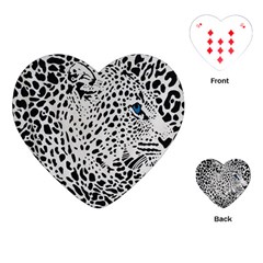 Leopard In Art, Animal, Graphic, Illusion Playing Cards Single Design (heart) by nateshop