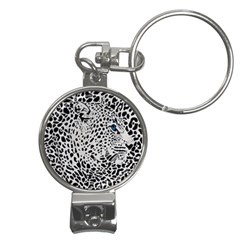 Leopard In Art, Animal, Graphic, Illusion Nail Clippers Key Chain