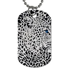 Leopard In Art, Animal, Graphic, Illusion Dog Tag (one Side) by nateshop