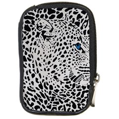 Leopard In Art, Animal, Graphic, Illusion Compact Camera Leather Case by nateshop