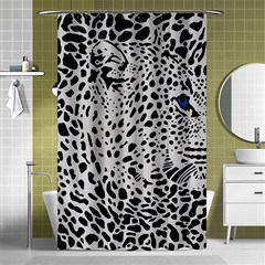 Leopard In Art, Animal, Graphic, Illusion Shower Curtain 48  X 72  (small)  by nateshop