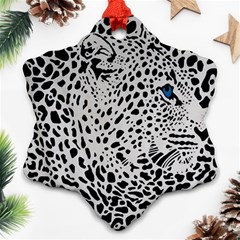 Leopard In Art, Animal, Graphic, Illusion Ornament (snowflake) by nateshop