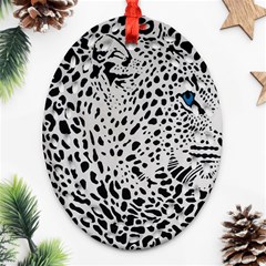 Leopard In Art, Animal, Graphic, Illusion Ornament (oval Filigree) by nateshop