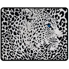 Leopard In Art, Animal, Graphic, Illusion Two Sides Fleece Blanket (medium) by nateshop