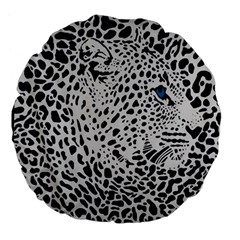 Leopard In Art, Animal, Graphic, Illusion Large 18  Premium Flano Round Cushions by nateshop