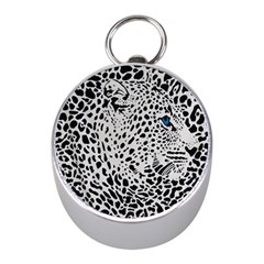 Leopard In Art, Animal, Graphic, Illusion Mini Silver Compasses by nateshop