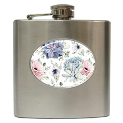 Nature, Floral, Flower, Print, Vintage Hip Flask (6 Oz) by nateshop