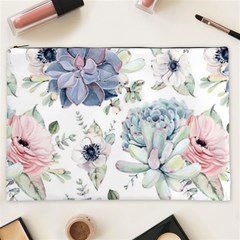 Nature, Floral, Flower, Print, Vintage Cosmetic Bag (xxl) by nateshop