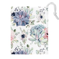 Nature, Floral, Flower, Print, Vintage Drawstring Pouch (4xl) by nateshop