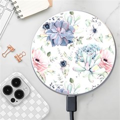 Nature, Floral, Flower, Print, Vintage Wireless Fast Charger(white) by nateshop