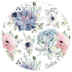 Nature, Floral, Flower, Print, Vintage Round Trivet by nateshop