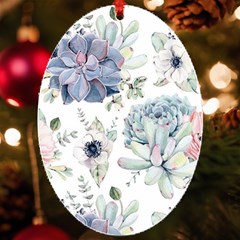 Nature, Floral, Flower, Print, Vintage Uv Print Acrylic Ornament Oval by nateshop