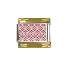 Pink Burberry, Abstract Gold Trim Italian Charm (9mm) by nateshop