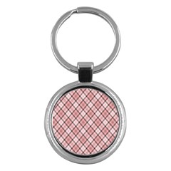 Pink Burberry, Abstract Key Chain (round)