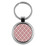 Pink Burberry, Abstract Key Chain (Round) Front