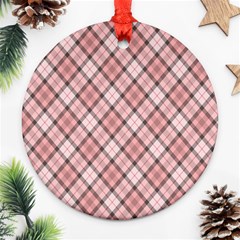 Pink Burberry, Abstract Round Ornament (two Sides) by nateshop