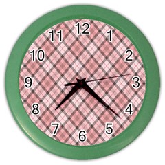 Pink Burberry, Abstract Color Wall Clock by nateshop