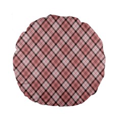 Pink Burberry, Abstract Standard 15  Premium Flano Round Cushions by nateshop