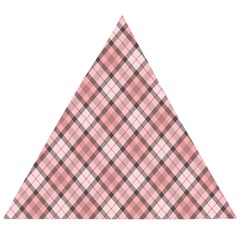 Pink Burberry, Abstract Wooden Puzzle Triangle by nateshop