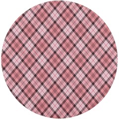 Pink Burberry, Abstract Uv Print Round Tile Coaster