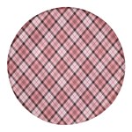 Pink Burberry, Abstract Round Glass Fridge Magnet (4 pack) Front