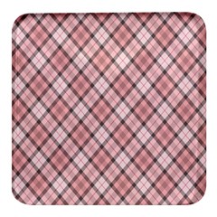 Pink Burberry, Abstract Square Glass Fridge Magnet (4 Pack) by nateshop