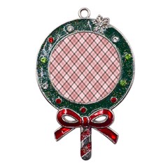 Pink Burberry, Abstract Metal X mas Lollipop With Crystal Ornament by nateshop