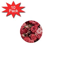 Pink Roses, Flowers, Love, Nature 1  Mini Buttons (10 Pack)  by nateshop