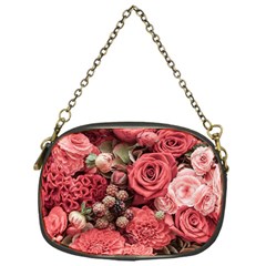 Pink Roses, Flowers, Love, Nature Chain Purse (one Side) by nateshop