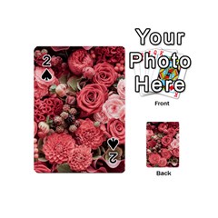 Pink Roses, Flowers, Love, Nature Playing Cards 54 Designs (mini) by nateshop