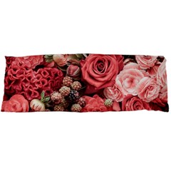 Pink Roses, Flowers, Love, Nature Body Pillow Case Dakimakura (two Sides) by nateshop